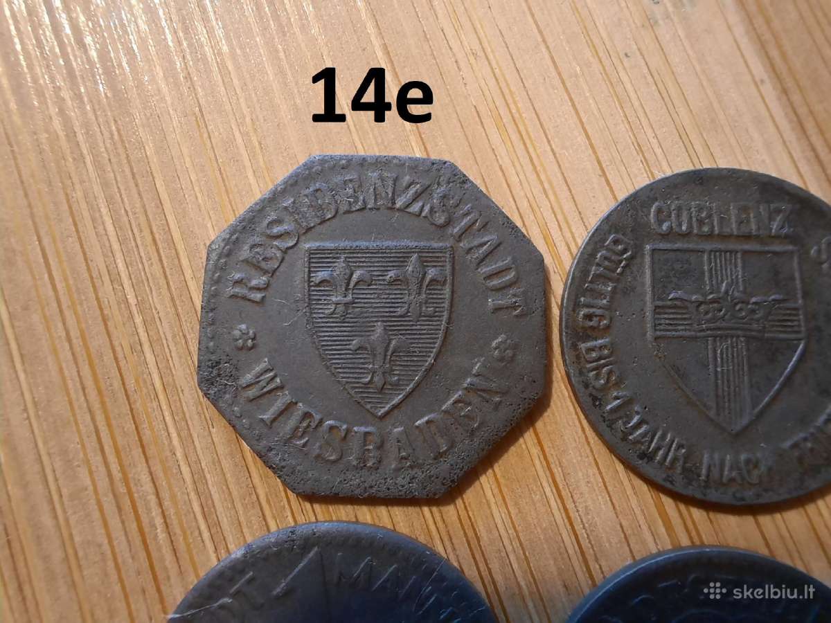 10 pfennig feningai 1917 - 1919 Vokietija - nuotraukos Nr. 4