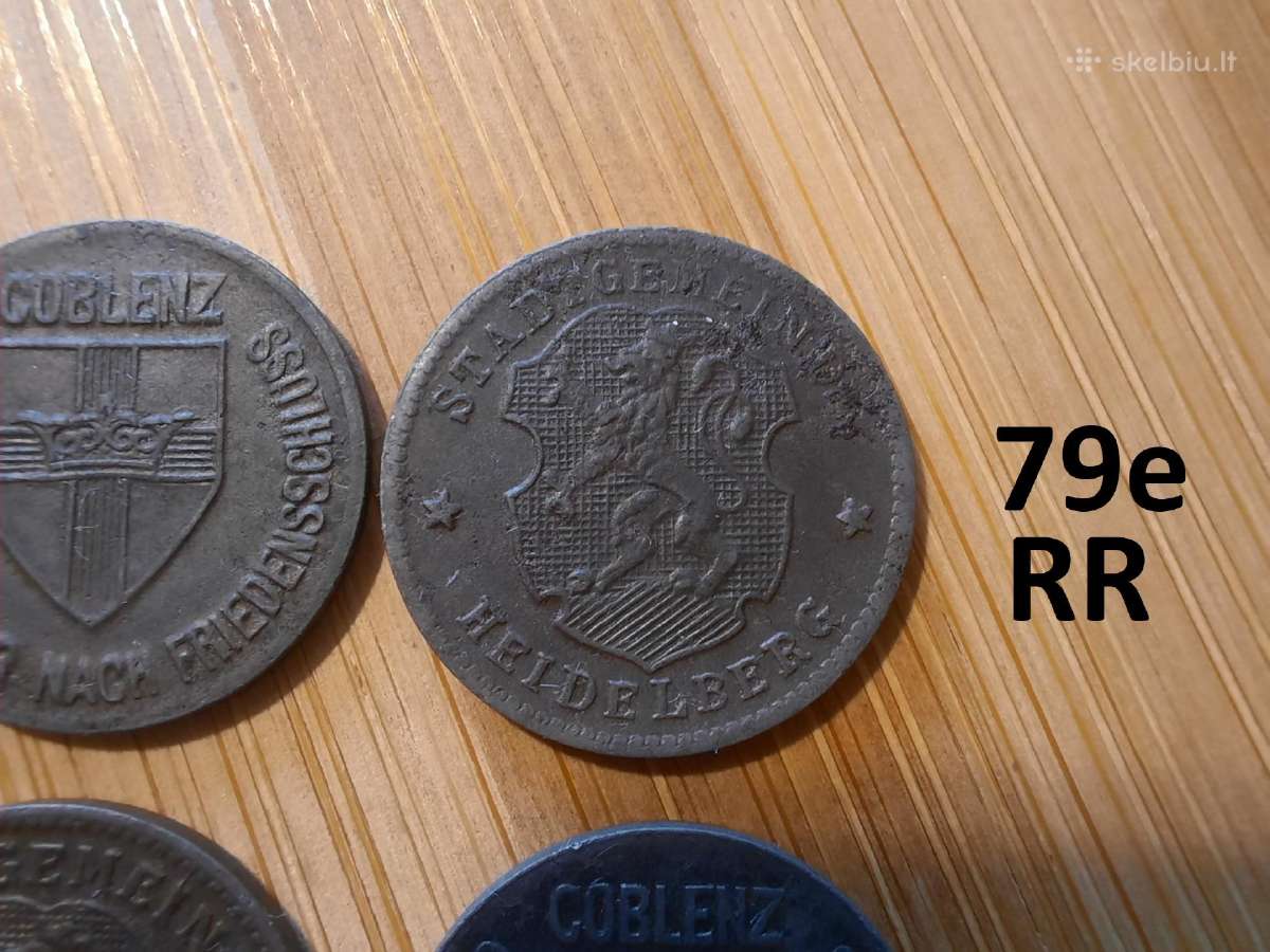 10 pfennig feningai 1917 - 1919 Vokietija - nuotraukos Nr. 8