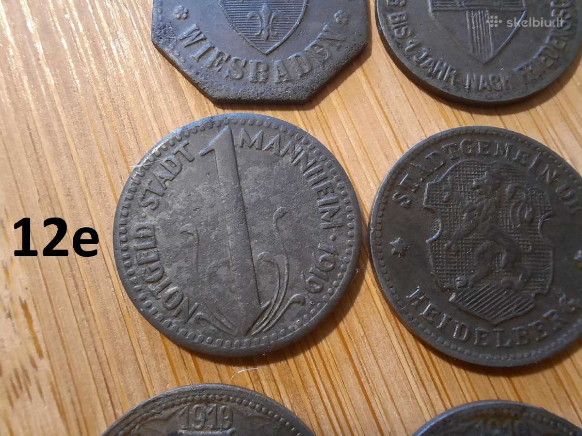 10 pfennig feningai 1917 - 1919 Vokietija - nuotraukos Nr. 14