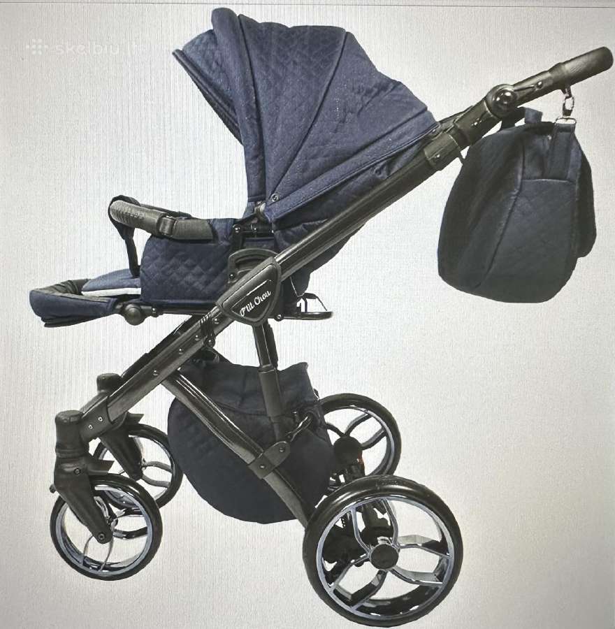 Išskirtinis 3in1 vežimėlis Ptit Chou Trento Navy - nuotraukos Nr. 4