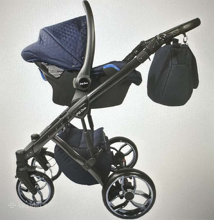 Išskirtinis 3in1 vežimėlis Ptit Chou Trento Navy - nuotraukos Nr. 5