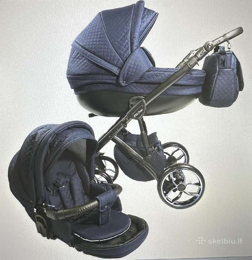 Išskirtinis 3in1 vežimėlis Ptit Chou Trento Navy - nuotraukos Nr. 6