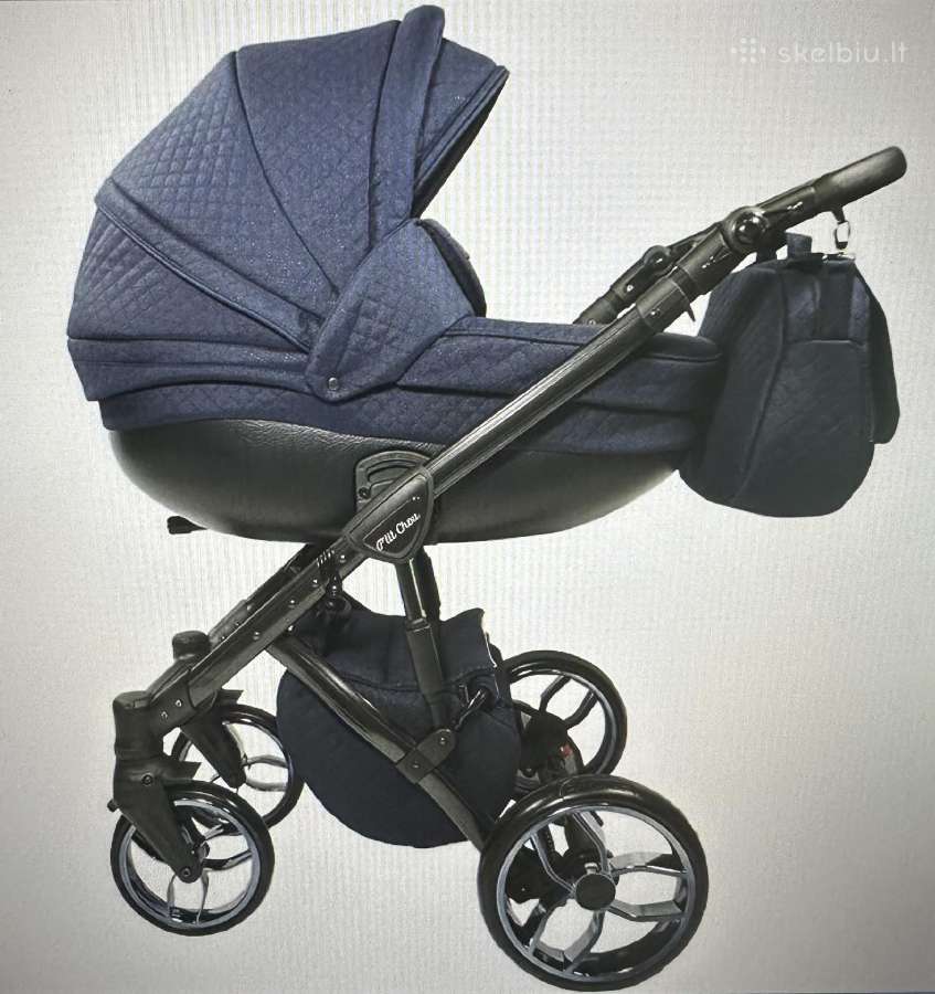 Išskirtinis 3in1 vežimėlis Ptit Chou Trento Navy - nuotraukos Nr. 3