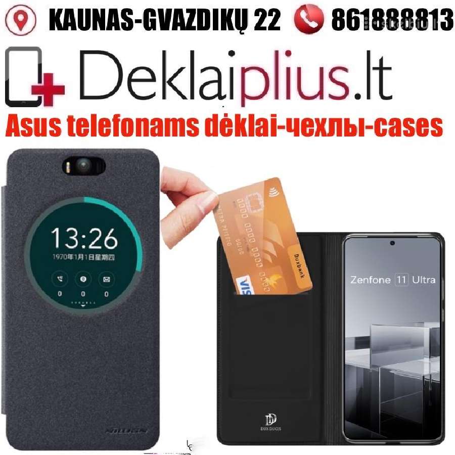 Asus Zenfone telefonui dėklai-stiklai Kaunas