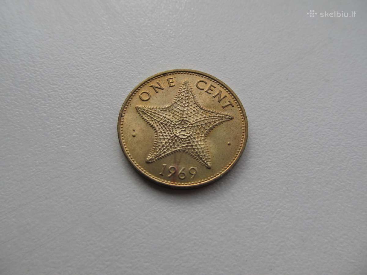 1 centas , Bahamos , 1969