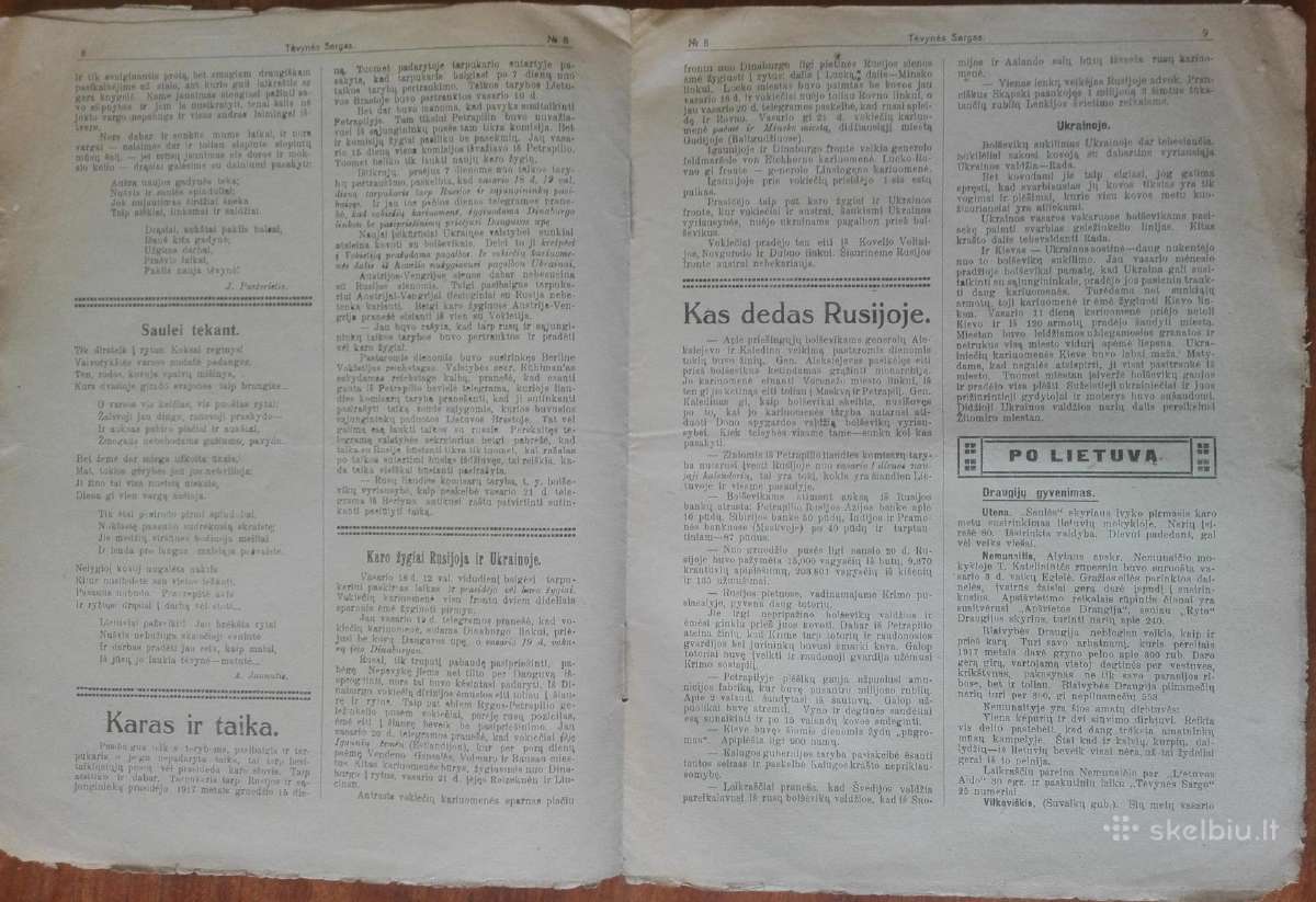 1544. Tėvynės Sargas labai retas antikvarinis-kole - nuotraukos Nr. 12