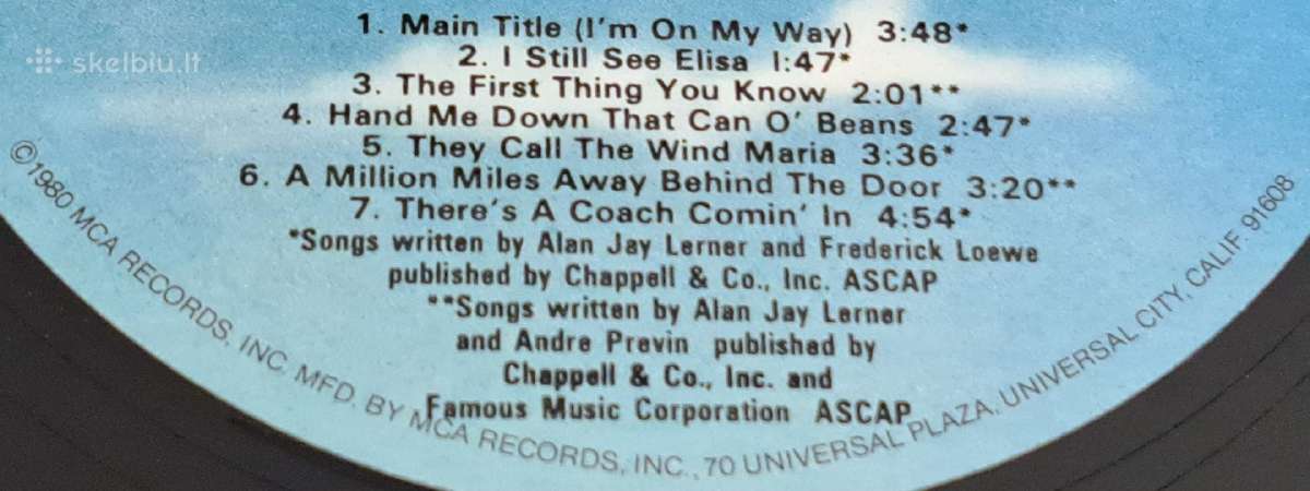 1980 Vinilas Paint Your Wagon U.s.a. - nuotraukos Nr. 14