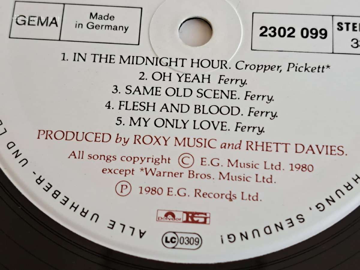 Vinilas Flesh and Blood, West Germany, 1980 - nuotraukos Nr. 3