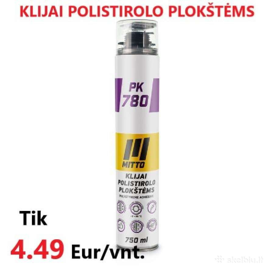 Mitto gipsiniai, cement. Klijai, Mišiniai, Tinkai