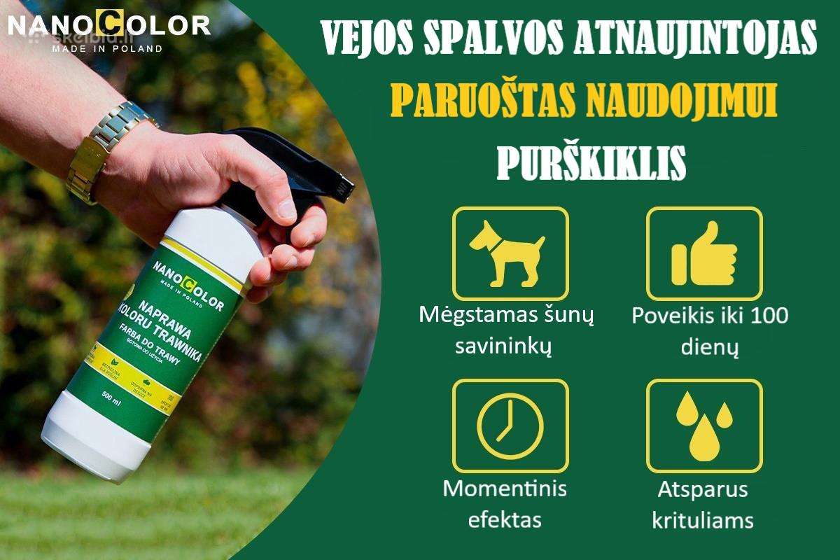 Nanocolor dažai koncentratas žolei, atnaujintojas