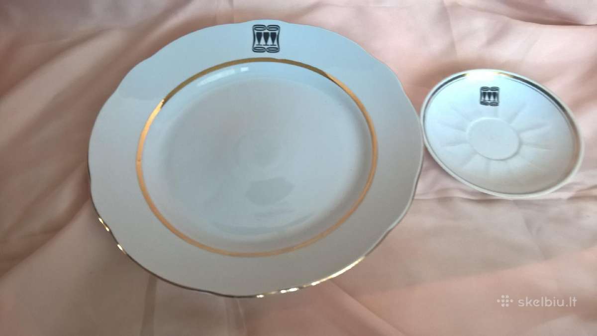 Didelė 34 cm lėkštė Rygos fabrikas