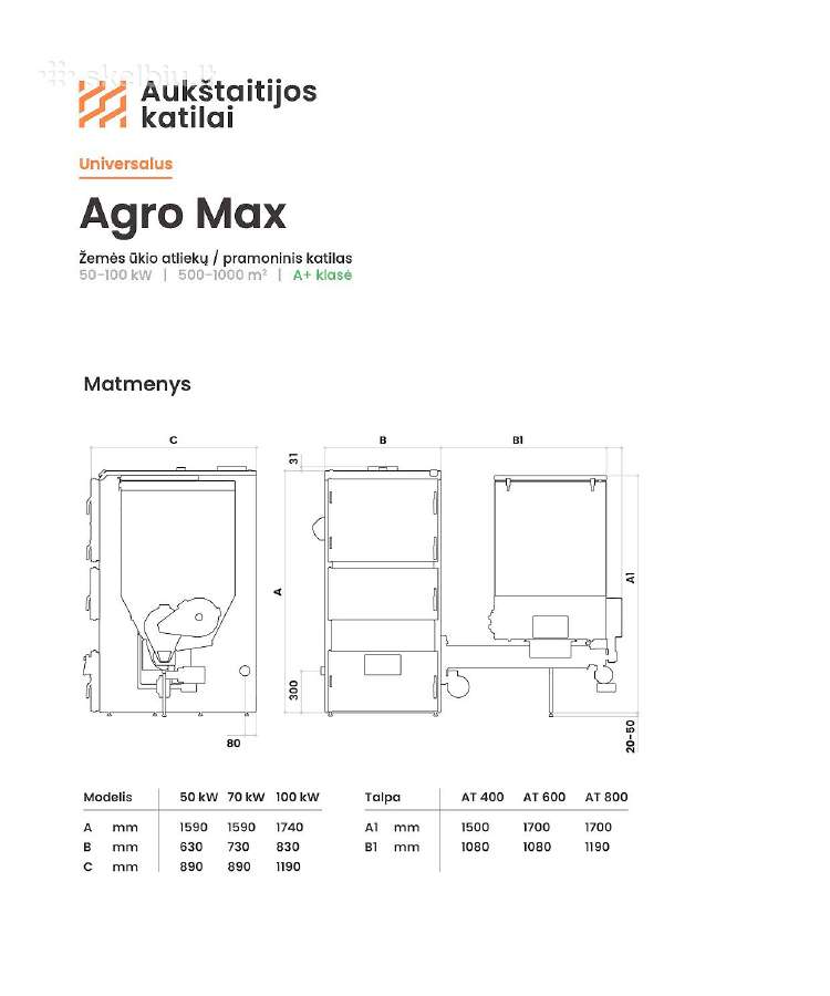 Pramoniniai grūdinių atliekų katilai "Agromax" - nuotraukos Nr. 3