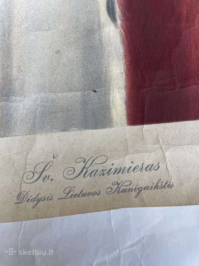 Didelis tarpukario plakatas Šv.kazimieras Didysis - nuotraukos Nr. 3