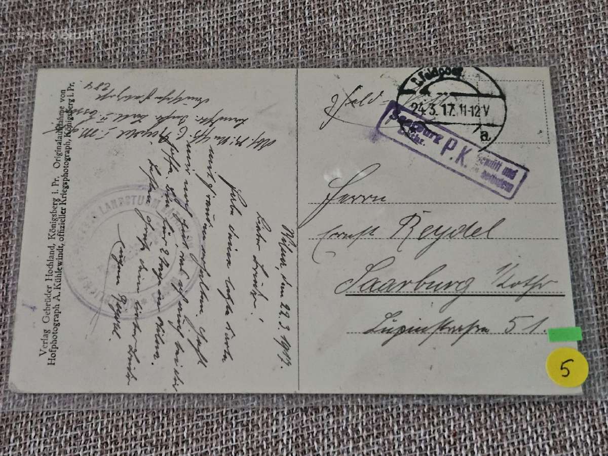 Atvirutė Vilnius 1917m, vaizdas nuo Gedimino kalno - nuotraukos Nr. 2