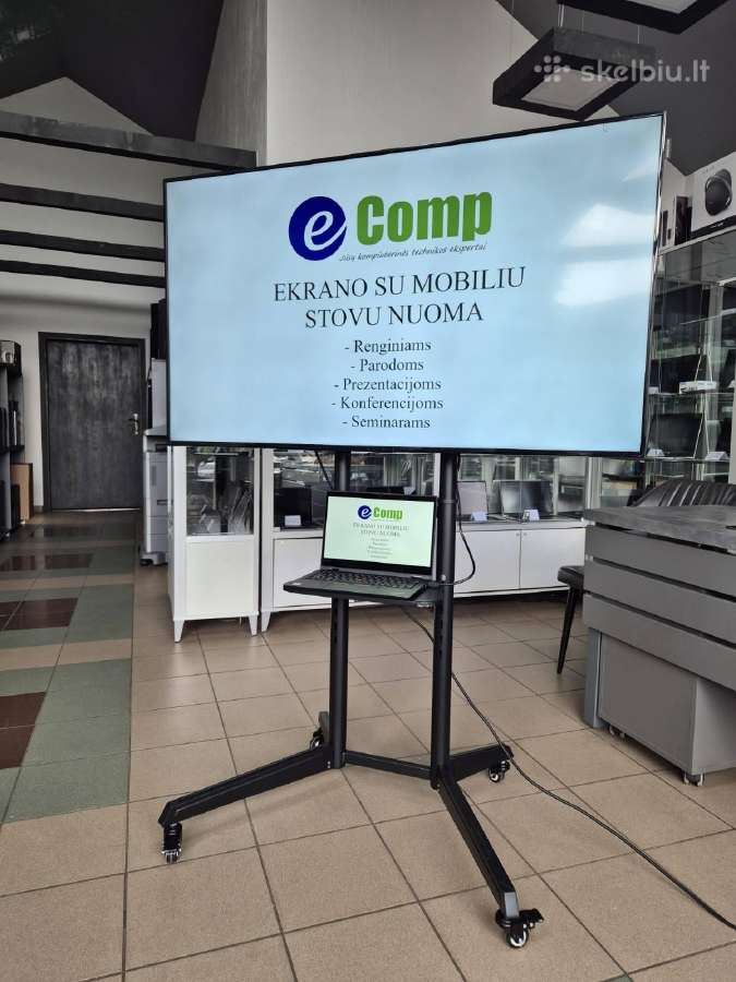 Ekrano su mobiliu stovu nuoma+konferencinė kamera - nuotraukos Nr. 2
