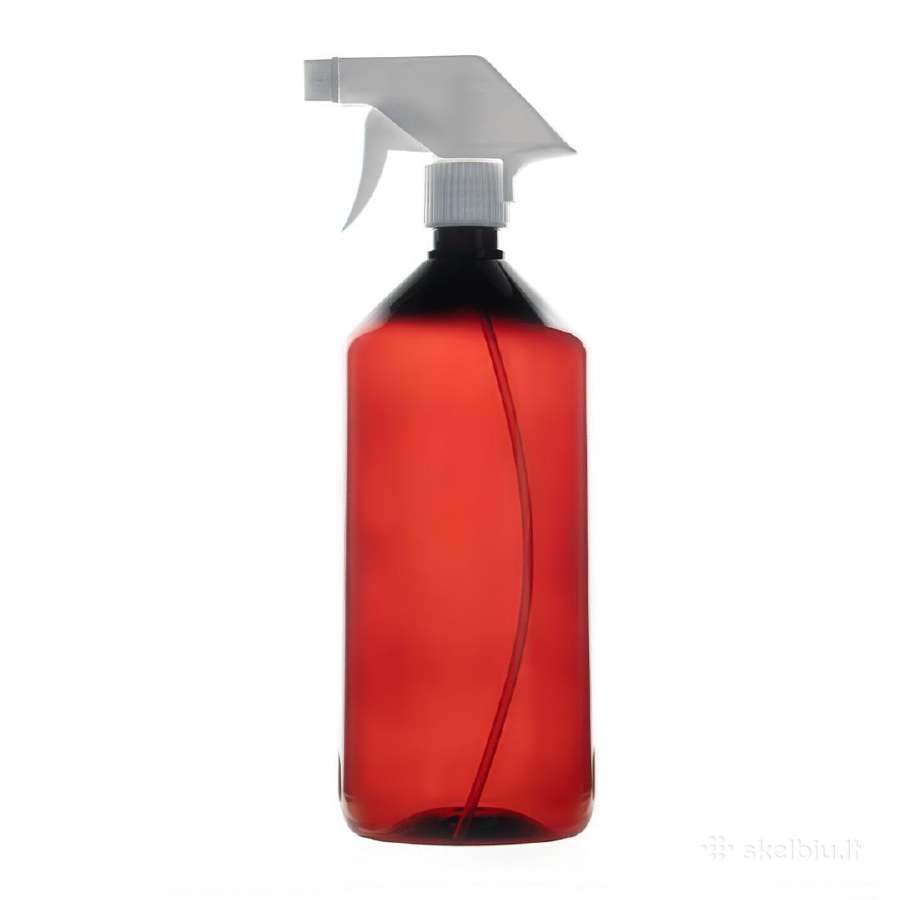 1l Hdpe gintarinės spalvos butelis su purkštuku
