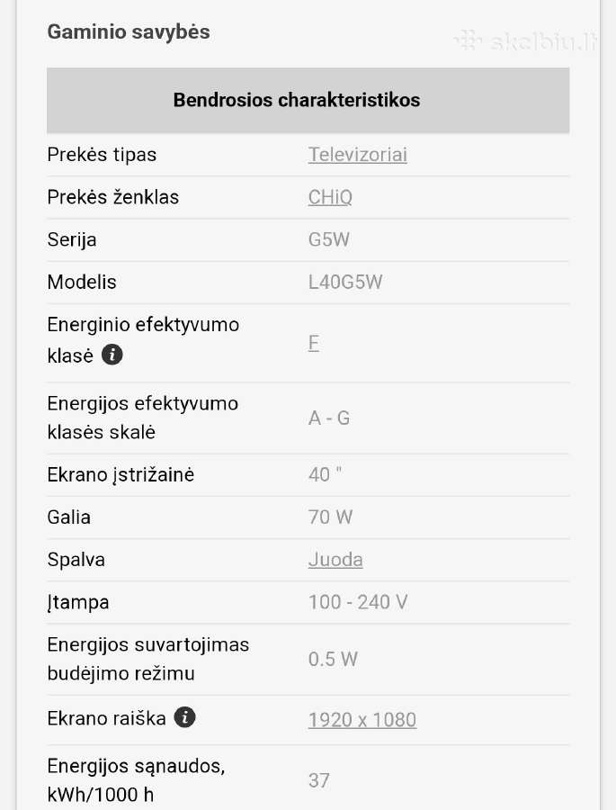 Naujas televizorius 102 cm Dolby Audio Full HD - nuotraukos Nr. 12