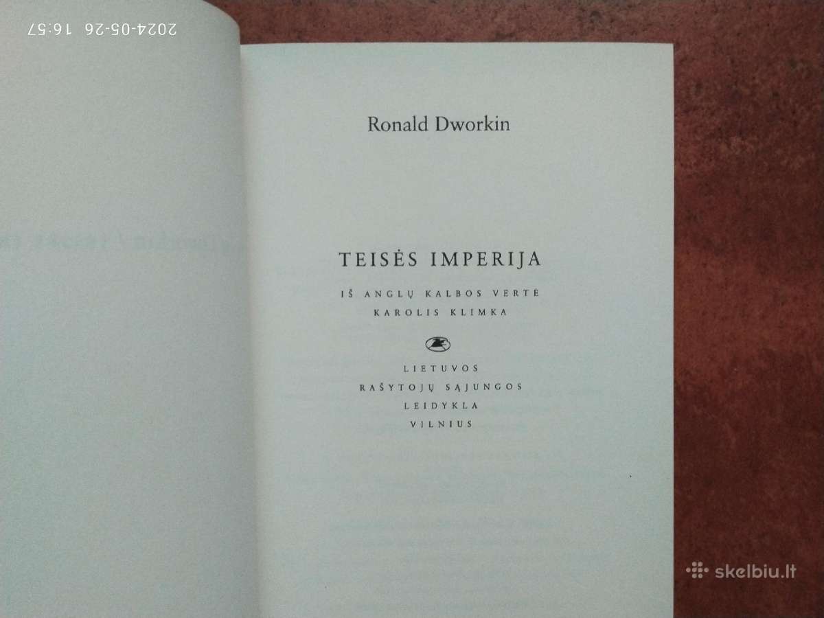 Ronald Dvorkin "Teisės Imperija" 2005 metai - nuotraukos Nr. 3