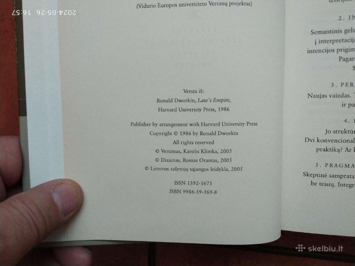 Ronald Dvorkin "Teisės Imperija" 2005 metai - nuotraukos Nr. 4