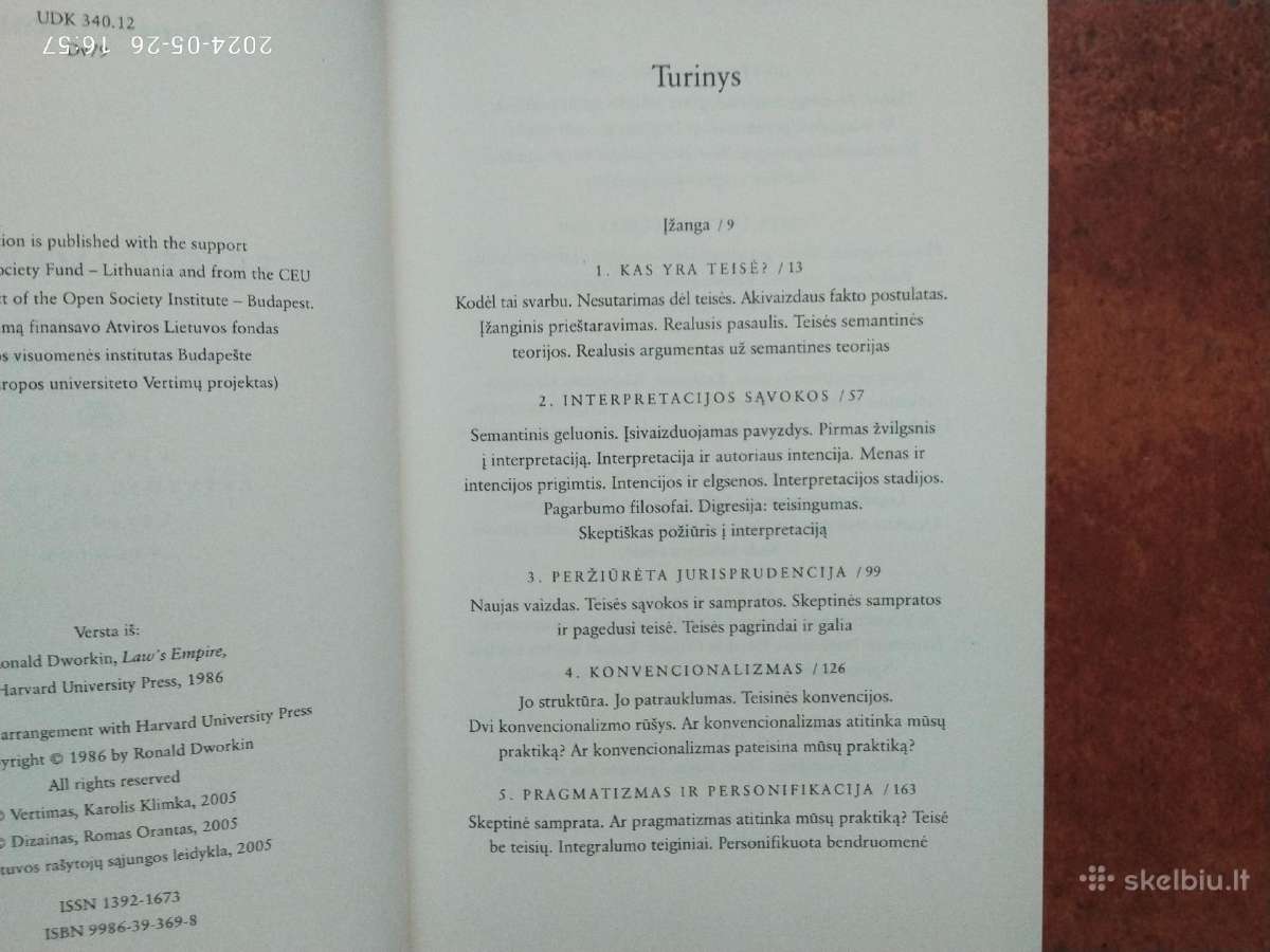 Ronald Dvorkin "Teisės Imperija" 2005 metai - nuotraukos Nr. 5