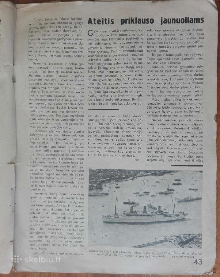 1555. Jaunimo Kelias labai retas antikvarinis-kole - nuotraukos Nr. 5