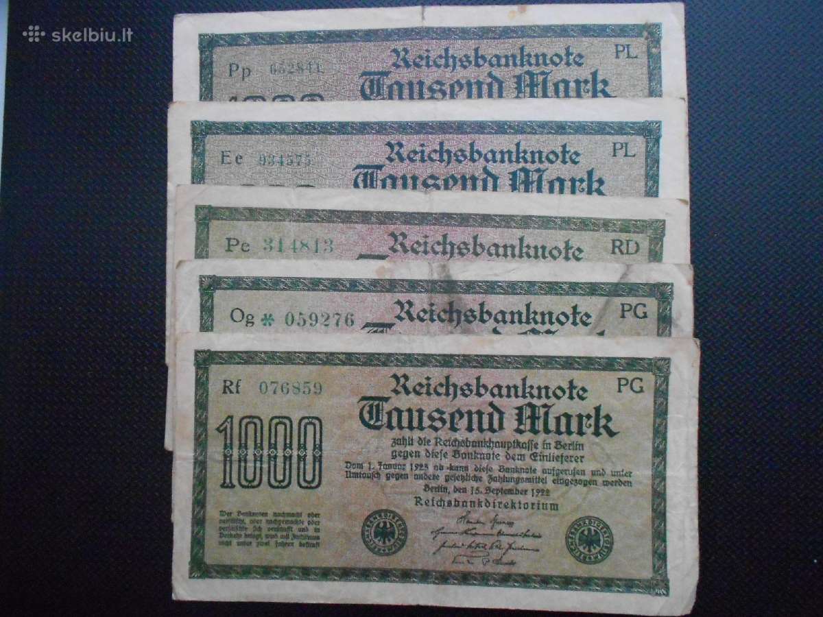1000 markių 1922m - nuotraukos Nr. 4