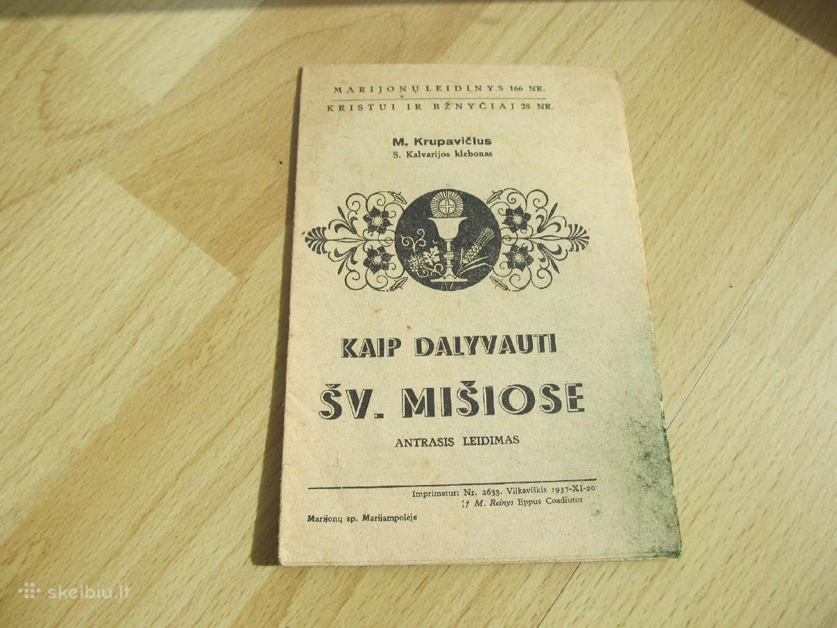 Kaip dalyvauti šv. mišiose , 1937