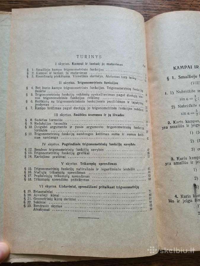 Antikvarinis Trigonometrijos uždavinynas - nuotraukos Nr. 3