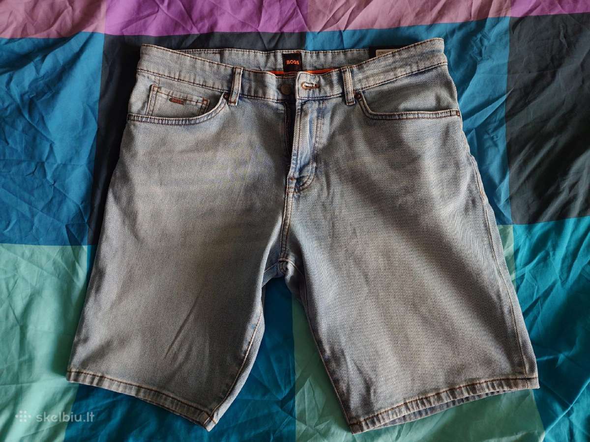 Vyriški džinsiniai šortai Hugo Boss orange.