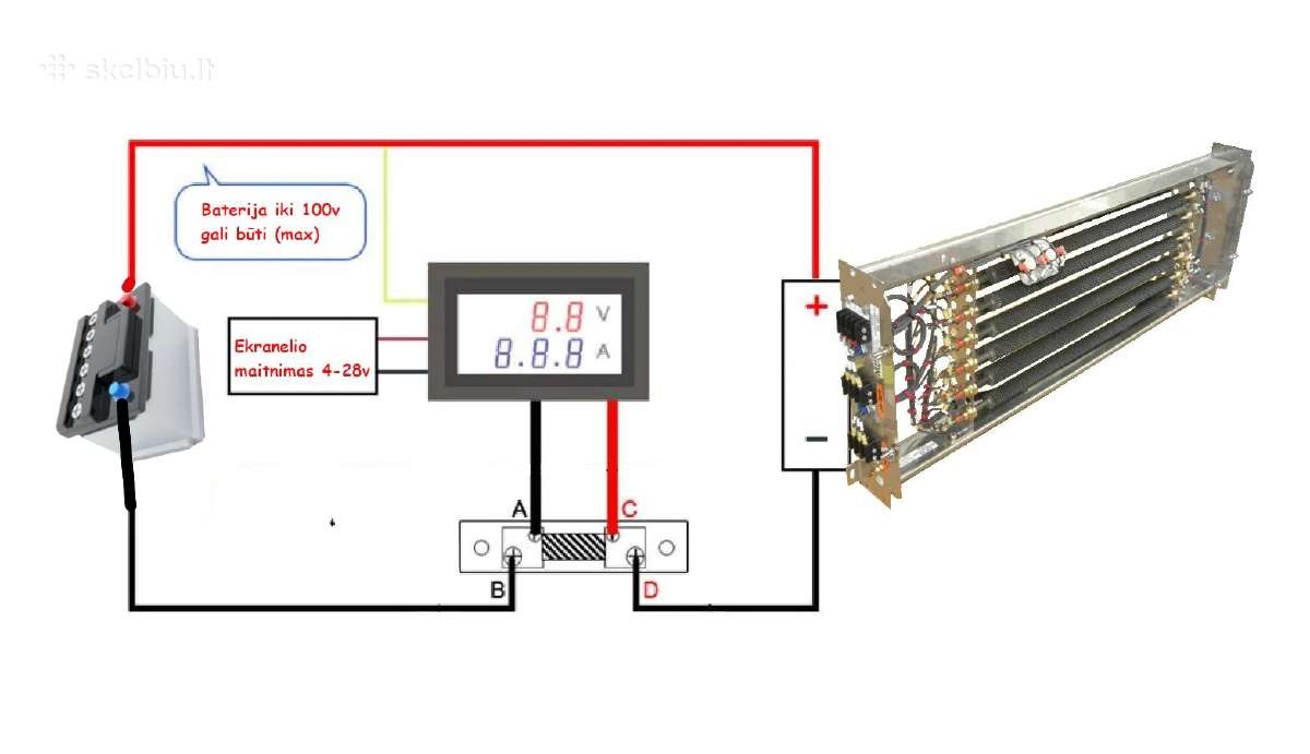 Dc Ampermetras ir voltmetras (100a, 100v) +šuntas - nuotraukos Nr. 2