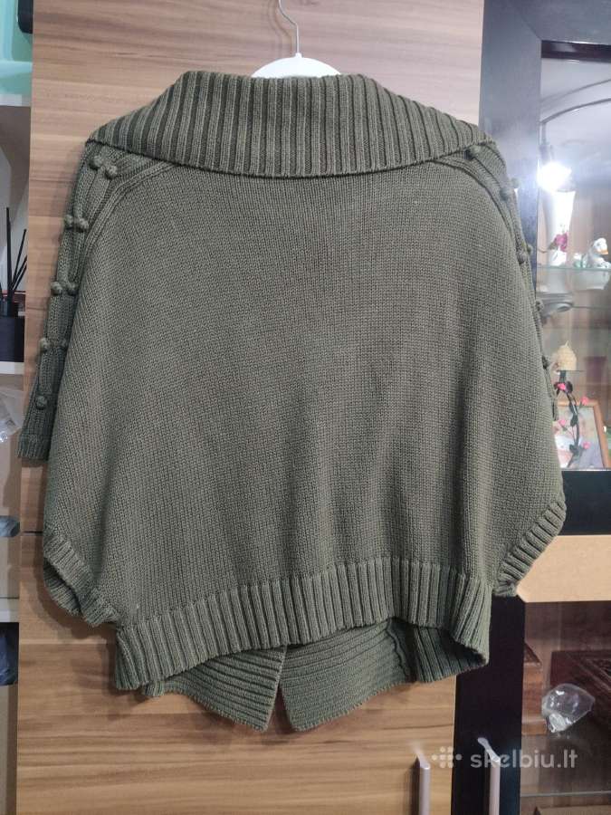 Pončas chaki spalvos 38/40 dydis . Dėvėtas. - nuotraukos Nr. 2