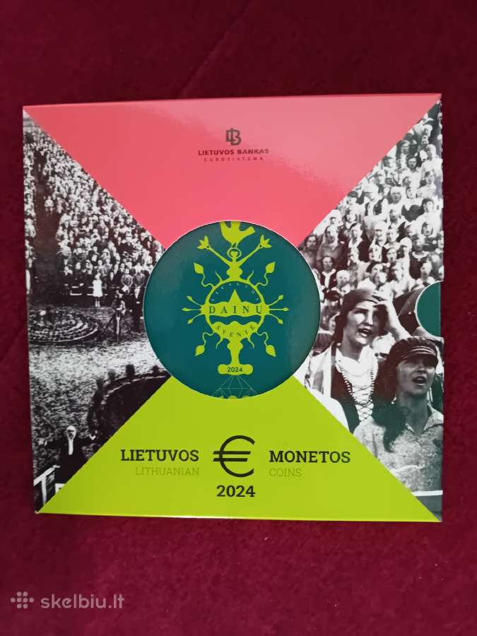 Euro ir lito monetų rinkiniai (Lietuviški, 6 vnt.) - nuotraukos Nr. 4