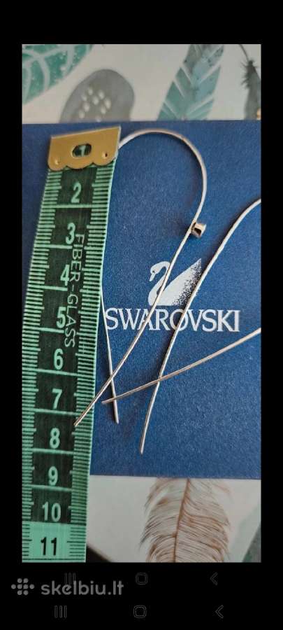 Sidabriniai auskarai Swarovski. - nuotraukos Nr. 2