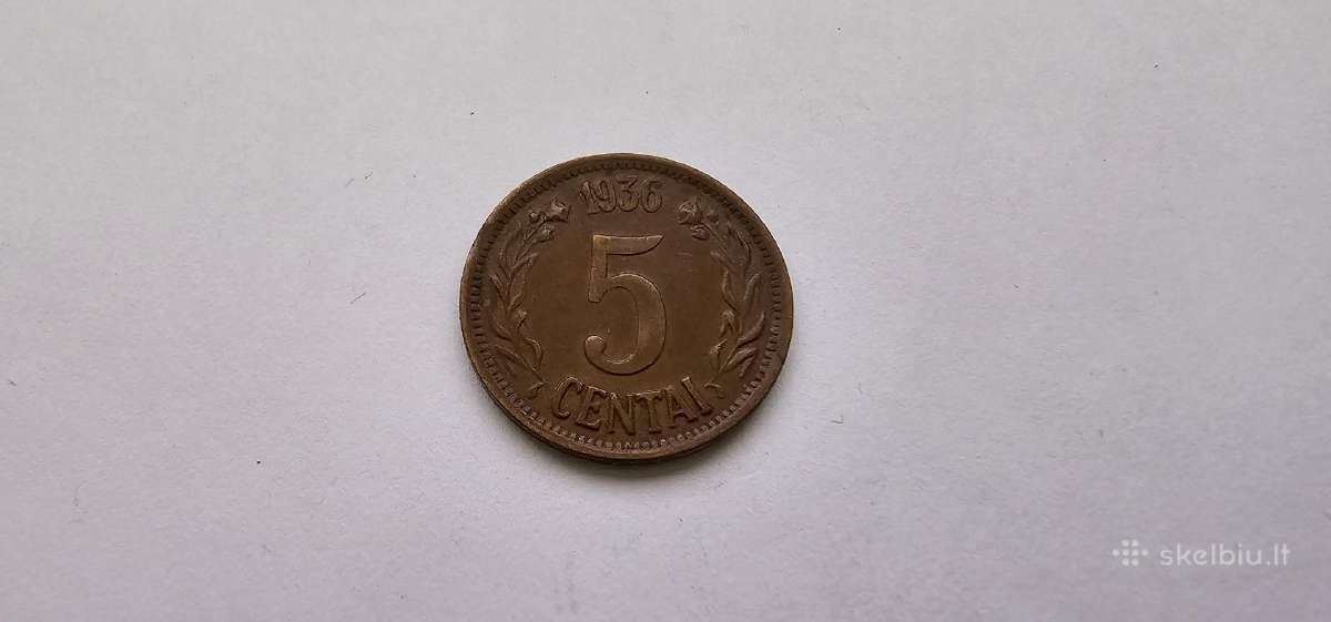 1936 5 centai ,kolekcinis stovis