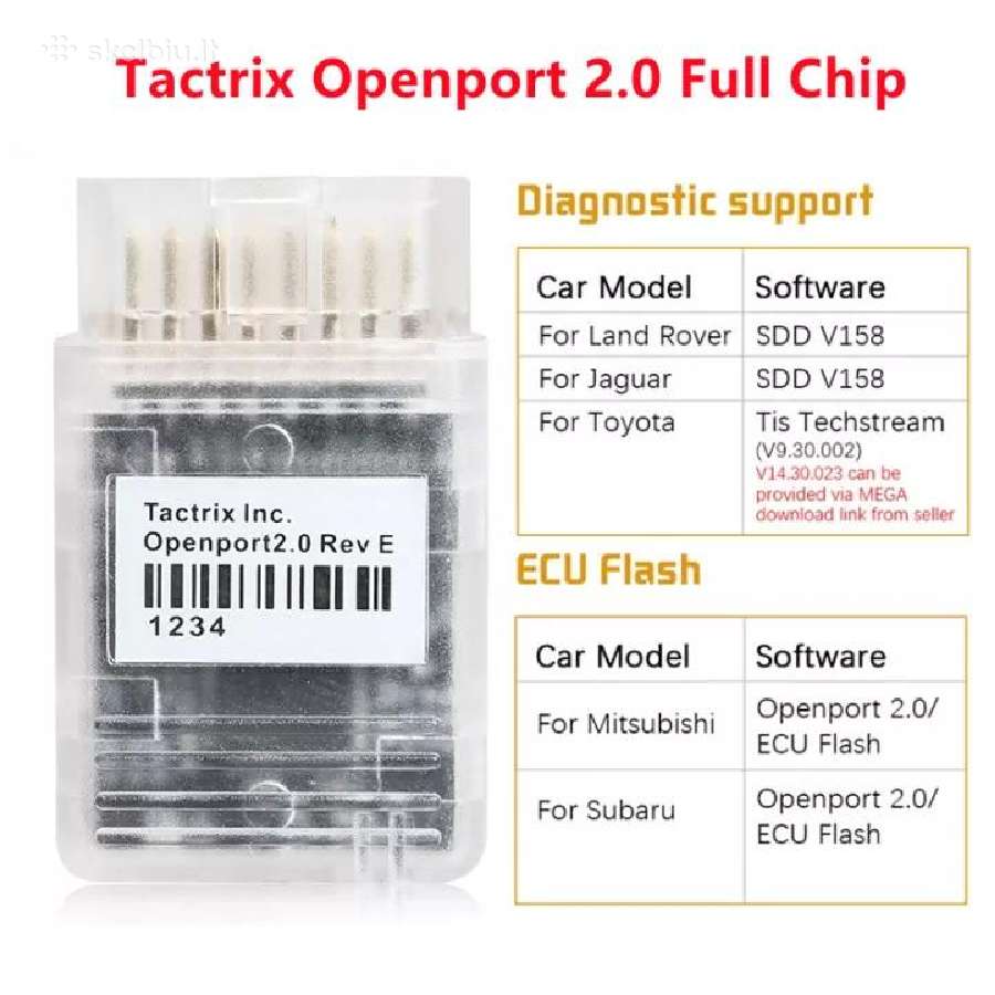Tactrix Openport V2.0+ Ecu Flash įranga