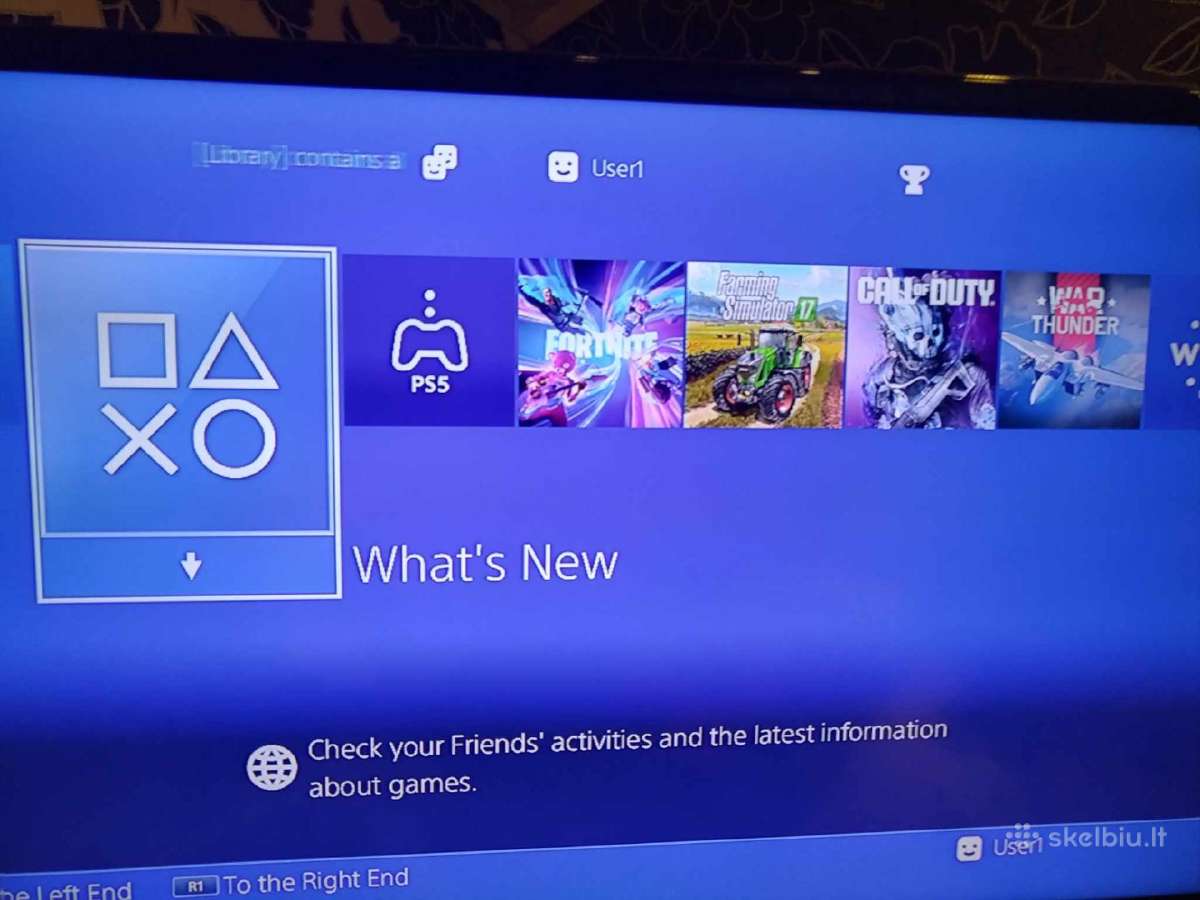 Playstation 4 slim 456gb su visais laidais ir pakr - nuotraukos Nr. 2