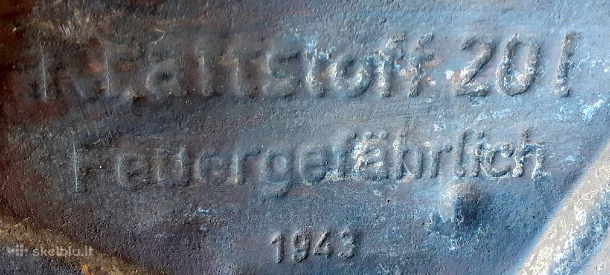 Originalūs Vokiški šalmas ir 1943m metalinis bakas - nuotraukos Nr. 5
