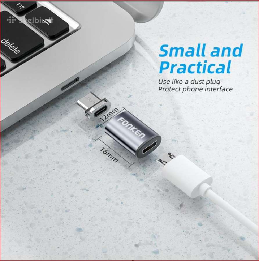 Krovimo laido kabelio magnetinis adapteris Usb-c - nuotraukos Nr. 3