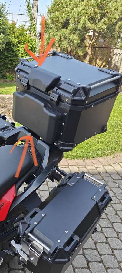 Motociklo centrinė dėžė 45l aliuminė + padas - nuotraukos Nr. 7