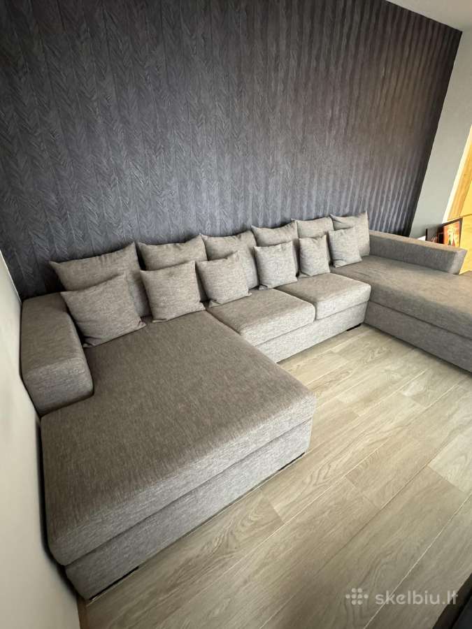 Sofa U formos, 3,7m. Būklė puiki - nuotraukos Nr. 3
