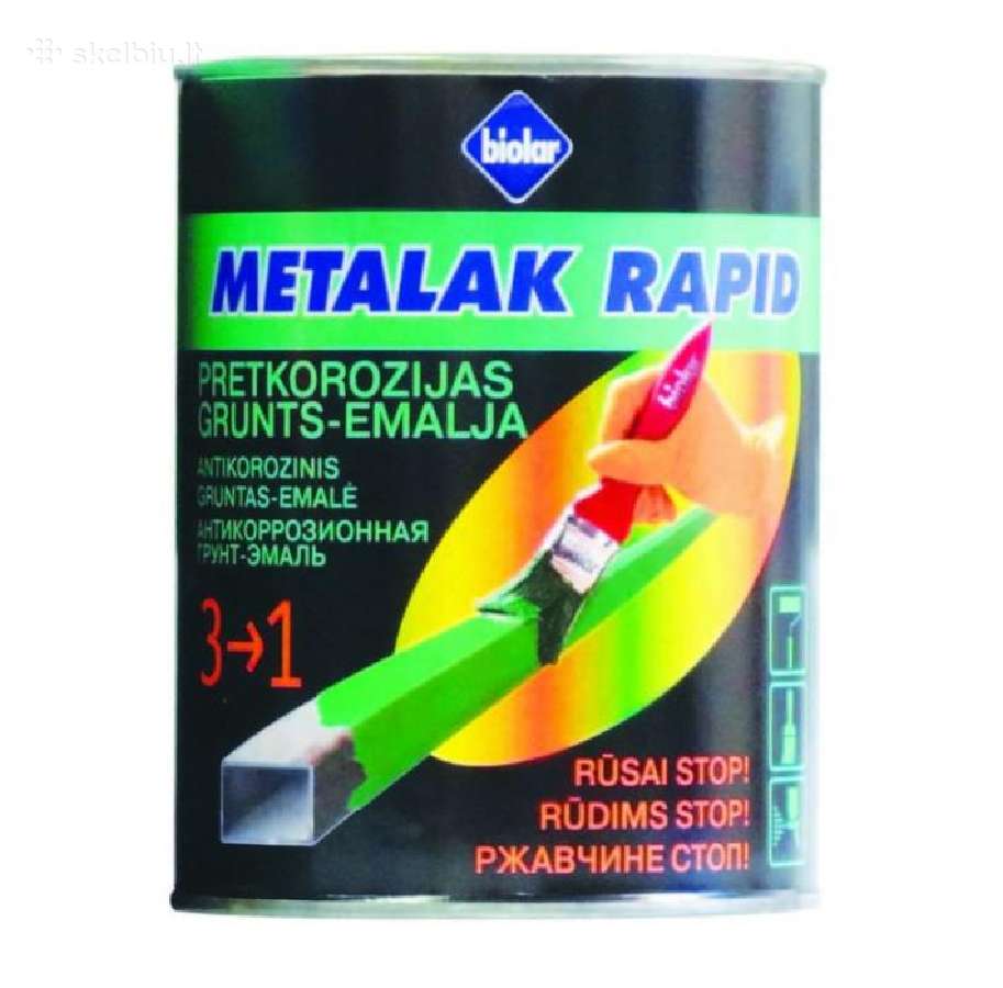 Metalak rapid- 3 in 1 antikorozinis gruntas emale