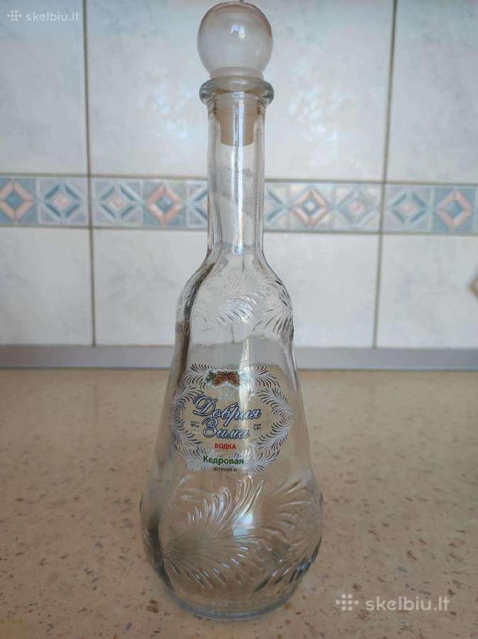 Rudo stiklo butelis skysčiams, 1l - nuotraukos Nr. 4