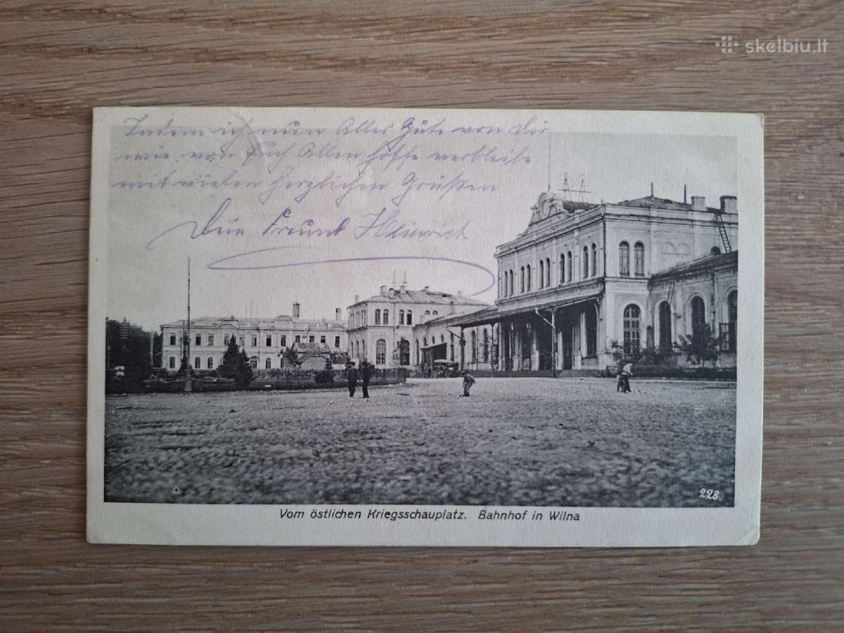 Lietuva 1916 m. Vilniaus gelež. stotis, atvirukas