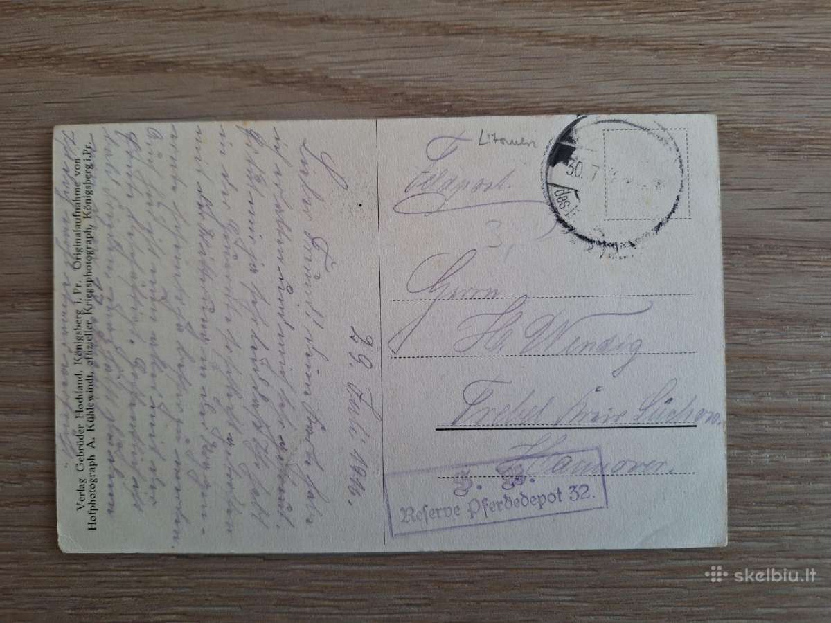 Lietuva 1916 m. Vilniaus gelež. stotis, atvirukas - nuotraukos Nr. 2