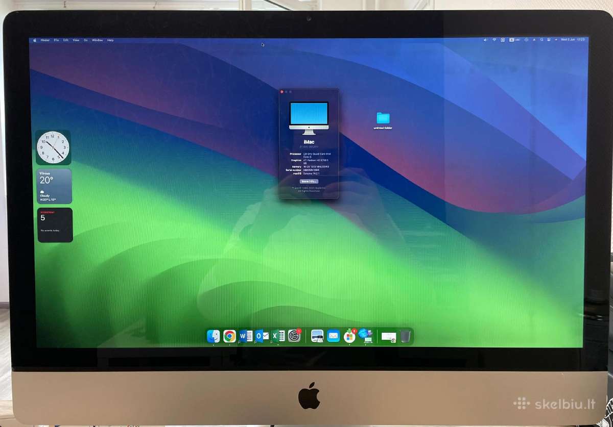 iMac "Core i5" 2.8 27", 2.8 GHz Core i5, 16gb RAM - Skelbiu.lt