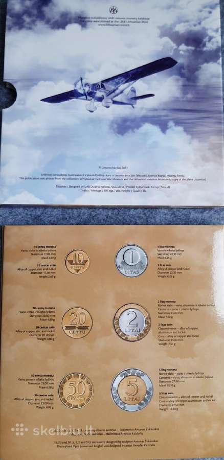 2013m. numizmatinis litų rinkinys - nuotraukos Nr. 2