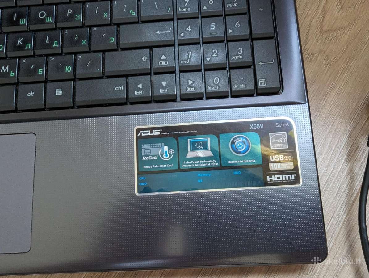 Asus x55v - nuotraukos Nr. 3