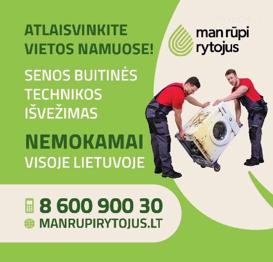 Nemokamas senos buitinės technikos išvežimas