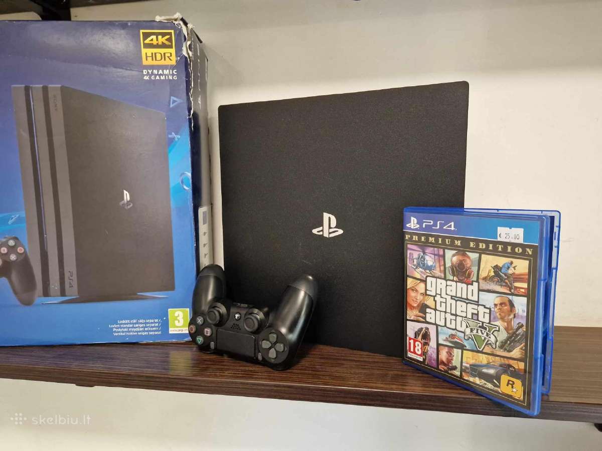 Sony Playstation 4 Pro 1tb + Gta V - nuotraukos Nr. 2