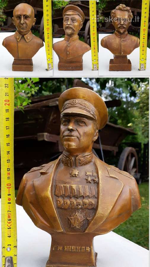 Bronziniai biustai statūlos skulptūros - nuotraukos Nr. 3